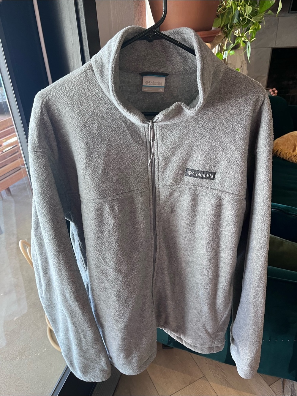 Columbia Men’s' Light Gray Full-Zip Fleece Jacket